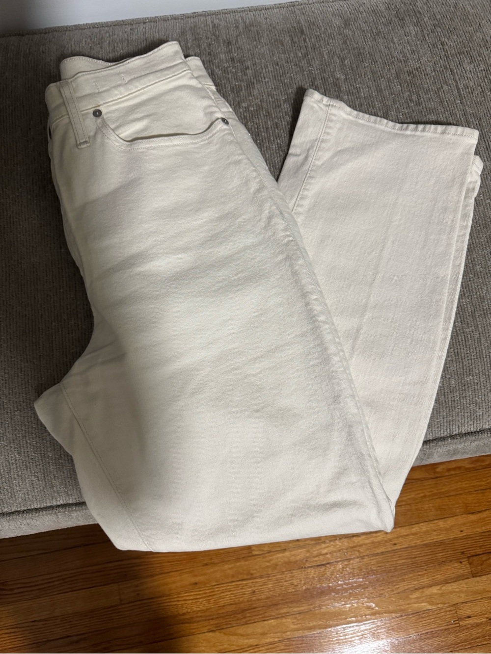 Madewell Ecru Straight Jeans